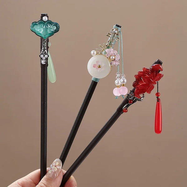 Natural Floral Hairpin Headband | Wood