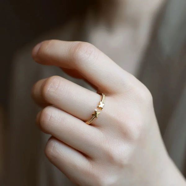 Open Band Geometric Ring | 925 Sterling Silver