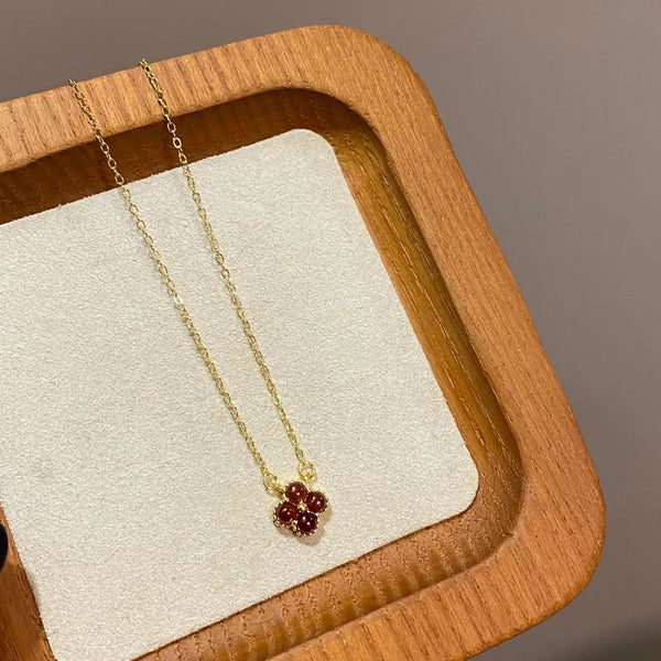 Clover Floral Necklace | 925 Sterling Silver