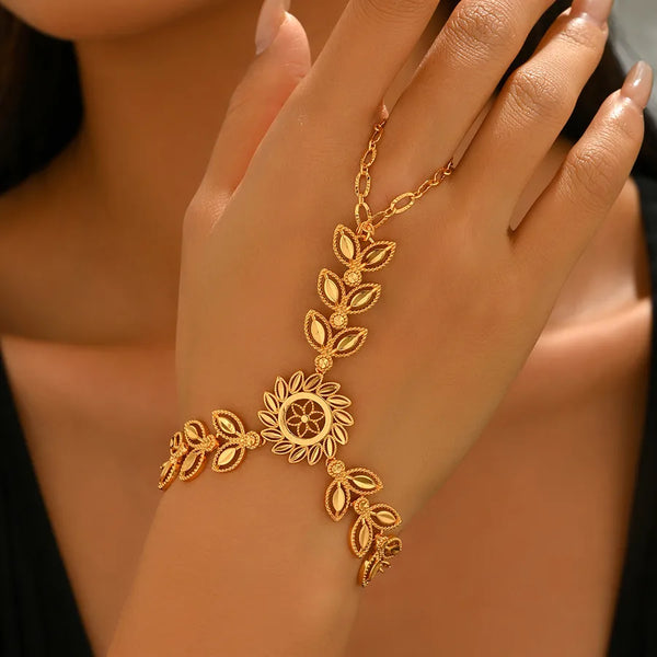 Gold-Plated Geometric Bracelet | Copper
