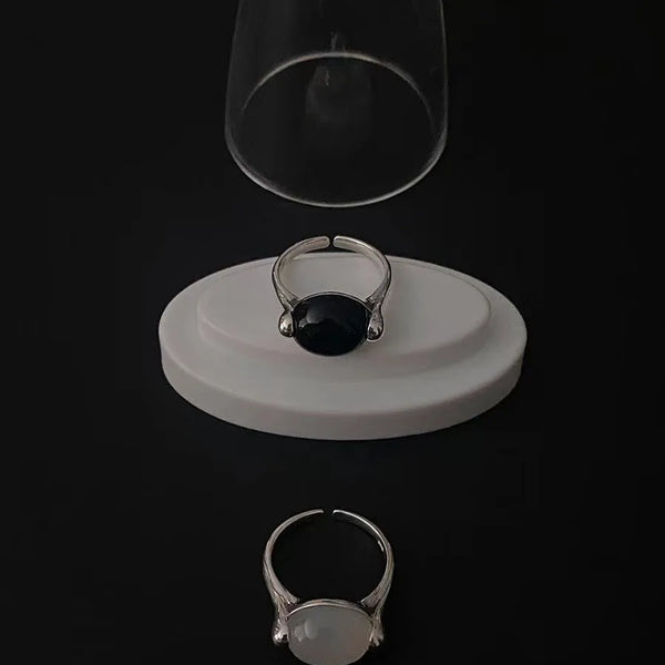 Agate Geometric Ring | 925 Sterling Silver