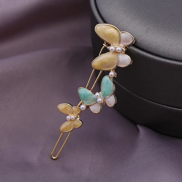 Pink Butterfly Hair Clip | Alloy