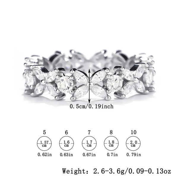 White Butterfly Ring | 925 Sterling Silver