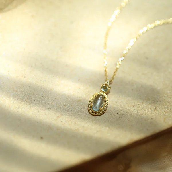 Geometric Zircon Pendant Necklace | 925 Sterling Silver
