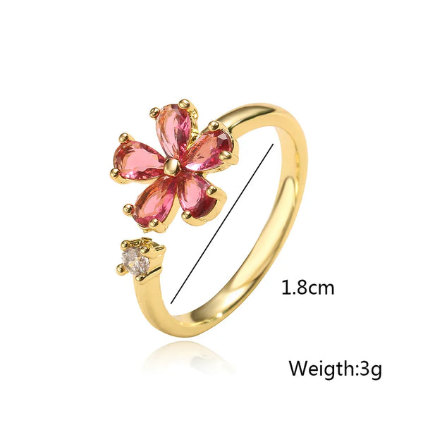 Adjustable Zircon Ring | Copper