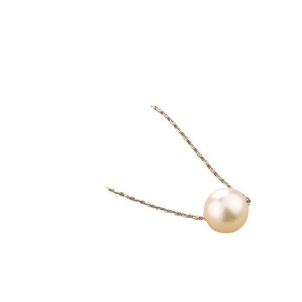 Titanium Artificial Pearl Necklace | Stainless Steel