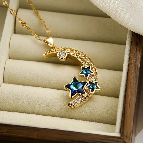 Celestial Pendant Necklace | Stainless Steel