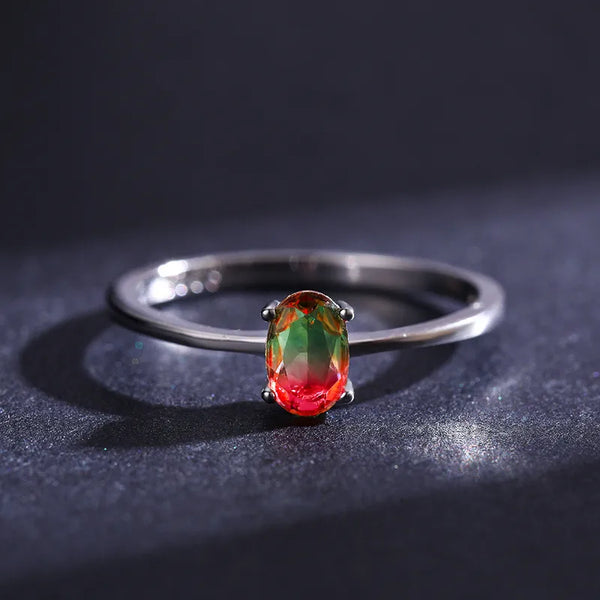 Oval Geometric Ring | 925 Sterling Silver