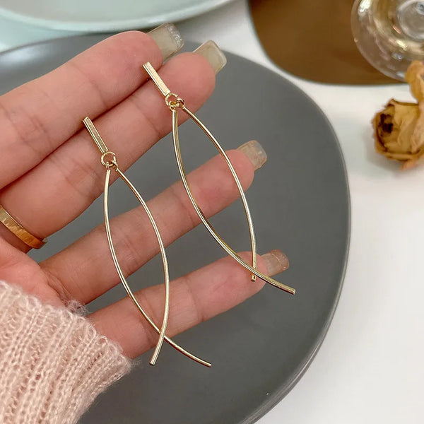 Gold-Plated Drop Earrings | Copper