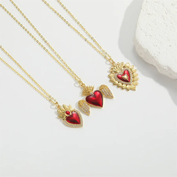 Enamel Pendant Necklace | Copper
