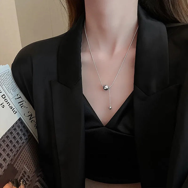 Ball Pendant Necklace | Titanium Steel