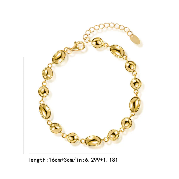 Gold-Plated Geometric Bracelet | 925 Sterling Silver