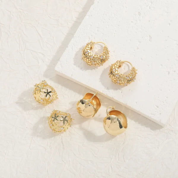 Zircon Earrings | Copper