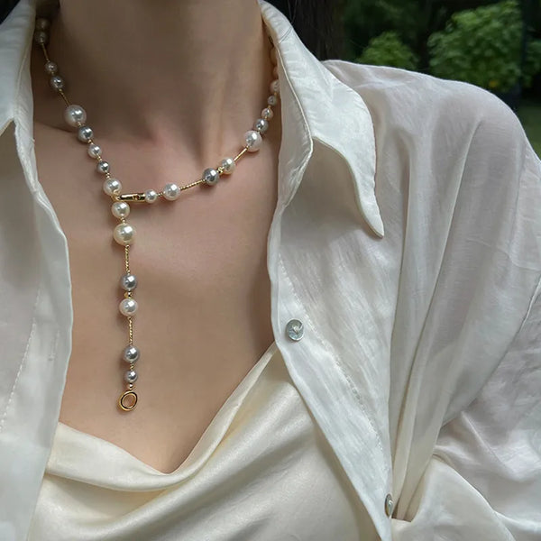 Gold-Plated Pearl Necklace | Copper