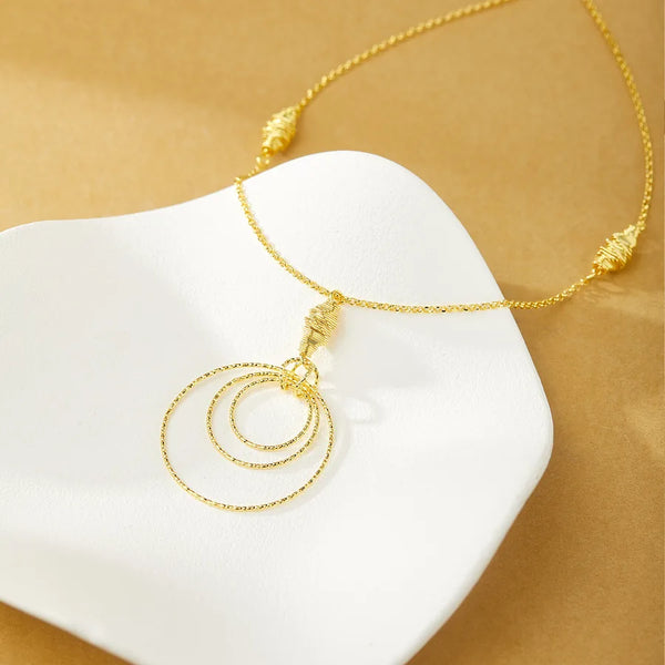 Layered Geometric Pendant Necklace | 925 Sterling Silver