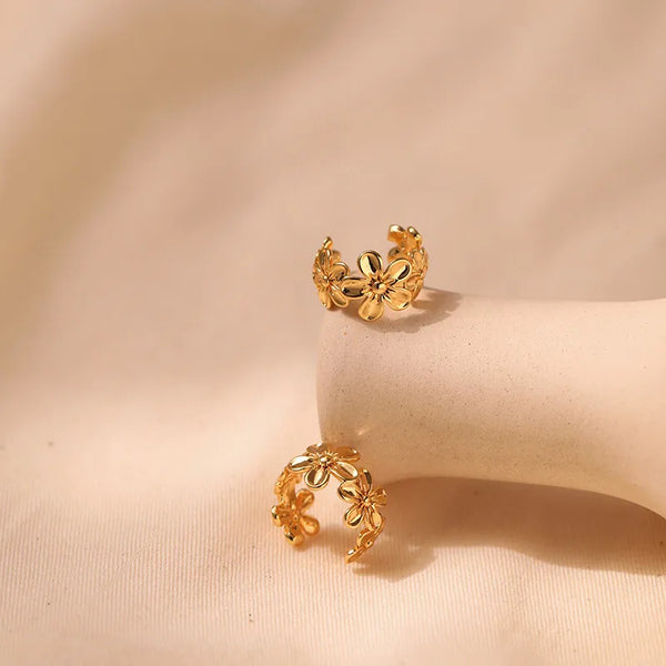 Floral Earrings | Copper