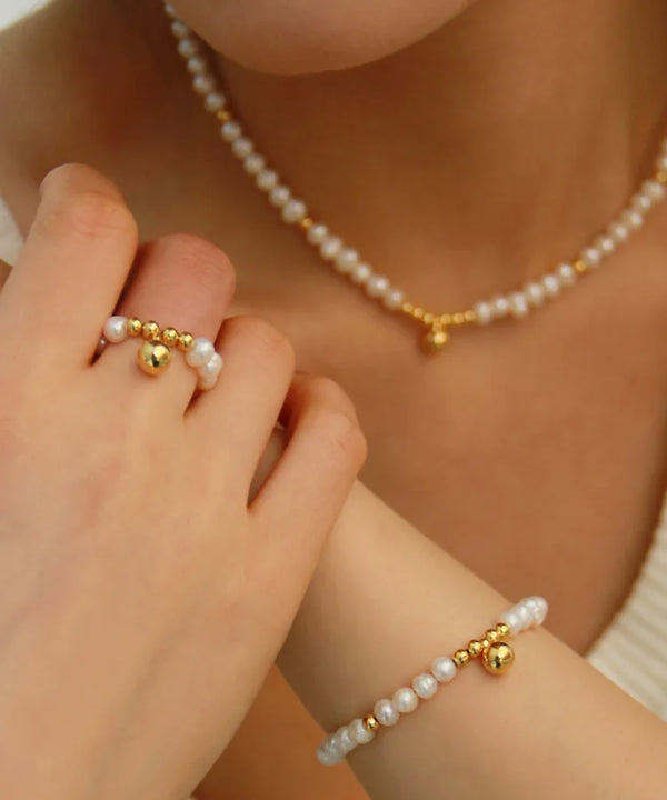 Round Freshwater Pearl Necklace Bracelet | Freshwater Pearl
