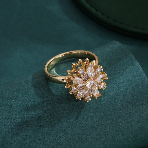 Snowflake Floral Ring | Copper