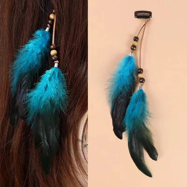 Tassel Hair Clip | Feather