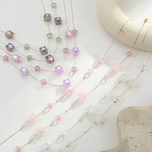 Tassel Crystal Necklace | Stainless Steel