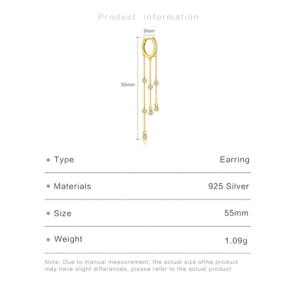 Zircon Drop Earrings | 925 Sterling Silver