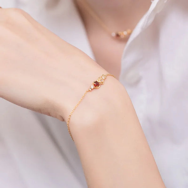 Geometric Floral Bracelet | 925 Sterling Silver