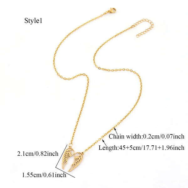 Casual Gold-Plated Pendant Necklace | Stainless Steel