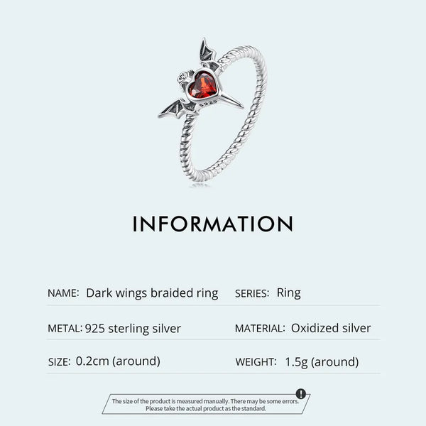 Black Heart Ring | 925 Sterling Silver
