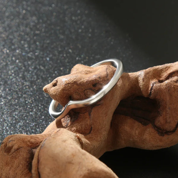 Silver-Plated Geometric Necklace | Stainless Steel